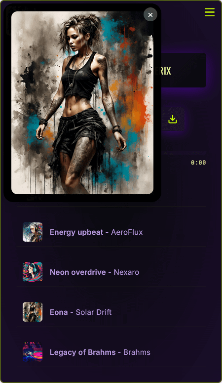 Album Cover Modal Popup